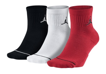NIKE AIR JORDAN JUMPMAN QTR 3PPK BLACK/WHITE/GYM RED