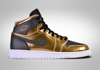 NIKE AIR JORDAN 1 RETRO HIGH BHM GG METALLIC GOLD/BLACK-WHITE