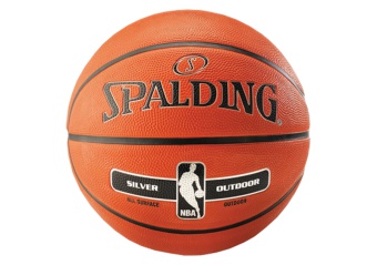 SPALDING NBA SILVER OUTDOOR (SIZE 5) ORANGE