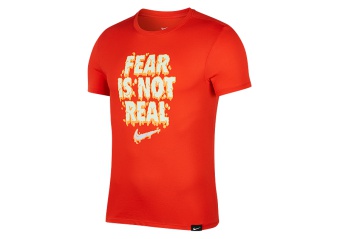 NIKE KYRIE IRVING FEAR IS NOT REAL DRY TEE HABANERO RED