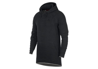 NIKE AIR JORDAN SPORTSWEAR WINGS LITE HOODIE BLACK HEATHER