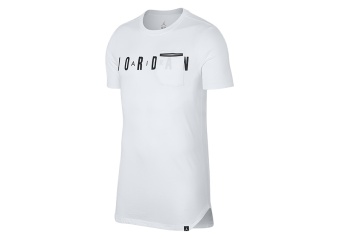 NIKE AIR JORDAN SPORTSWEAR ALT-HEM POCKET TEE WHITE
