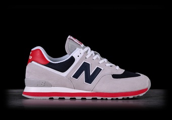 NEW BALANCE 574 GREY WITH RED