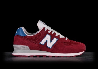 NEW BALANCE 574 BURGUNDY WITH LIGHT BLUE