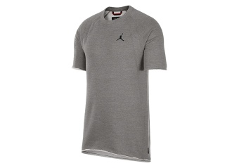 NIKE AIR JORDAN SPORTSWEAR WINGS LITE FLEECE CREW DARK GREY HEATHER