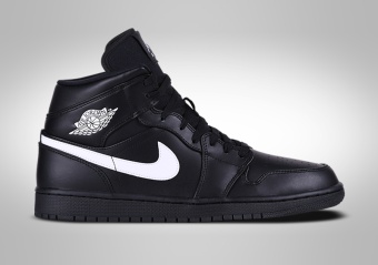 NIKE AIR JORDAN 1 RETRO MID BLACK WHITE