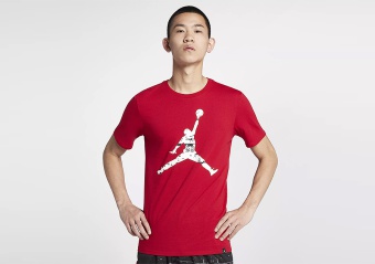 NIKE AIR JORDAN LAST SHOT TEE GYM RED