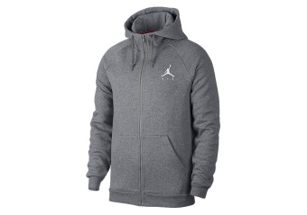 NIKE AIR JORDAN SPORTSWEAR JUMPMAN FLEECE HOODIE CARBON HEATHER