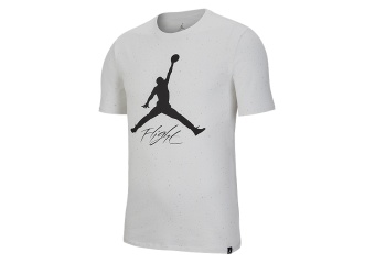NIKE AIR JORDAN JUMPMAN FLIGHT DNA GRAPHIC 1 CEMENT TEE WHITE