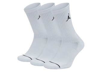 NIKE AIR JORDAN JUMPMAN EVERYDAY CREW SOCKS WHITE