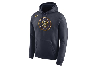 NIKE NBA DENVER NUGGETS LOGO HOODIE COLLEGE NAVY