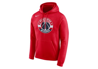 NIKE NBA WASHINGTON WIZARDS LOGO HOODIE UNIVERSITY RED