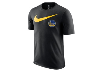 NIKE NBA GOLDEN STATE WARRIORS SWOOSH LOGO DRY TEE BLACK