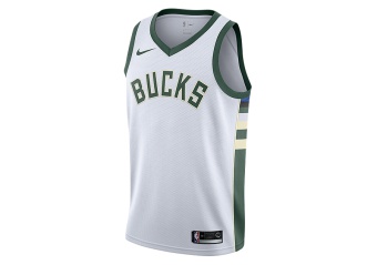 NIKE NBA MILWAUKEE BUCKS SWINGMAN HOME JERSEY WHITE