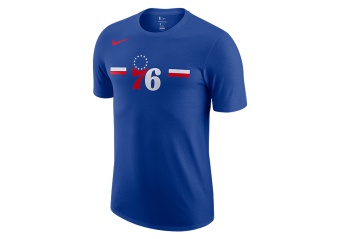 NIKE NBA PHILADELPHIA 76ERS LOGO DRY TEE RUSH BLUE