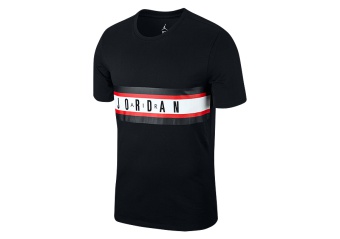 NIKE AIR JORDAN BASKETBALL GRAPHIC 4 TEE BLACK