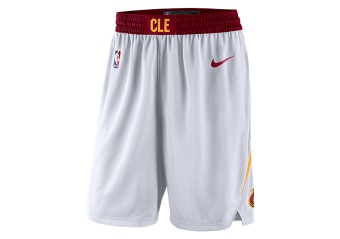NIKE NBA CLEVELAND CAVALIERS SWINGMAN HOME SHORTS WHITE