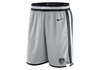 NIKE NBA SAN ANTONIO SPURS SWINGMAN SHORTS SILVER