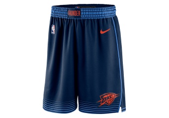 NIKE NBA OKLAHOMA CITY THUNDER SWINGMAN SHORTS COLLEGE NAVY