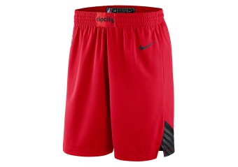 NIKE NBA PORTLAND TRAIL BLAZERS SWINGMAN SHORTS UNIVERSITY RED
