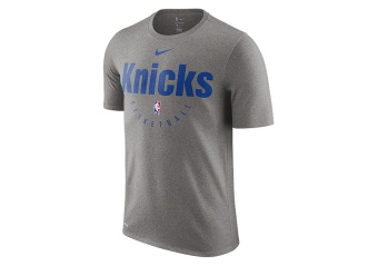 NIKE NBA NEW YORK KNICKS DRY TEE DARK GREY HEATHER