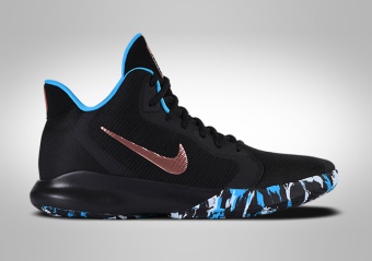 NIKE AIR PRECISION III BLACK METALLIC GOLD BLUE