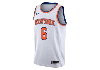 NIKE NBA NEW YORK KNICKS KRISTAPS PORZINGIS SWINGMAN HOME JERSEY WHITE