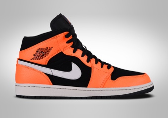 NIKE AIR JORDAN 1 RETRO MID BLACK ORANGE