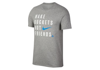 NIKE MAKE BUCKETS DRY TEE DARK GREY HEATHER