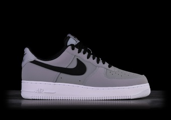 NIKE AIR FORCE 1 '07 LEATHER GREY BLACK