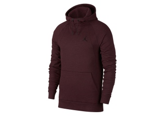 NIKE AIR JORDAN WINGS FLEECE HOODIE BURGUNDY CRUSH