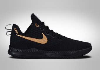 NIKE LEBRON WITNESS III BLACK METALLIC GOLD