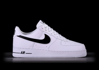 NIKE AIR FORCE 1 '07 WHITE BLACK SWOOSH
