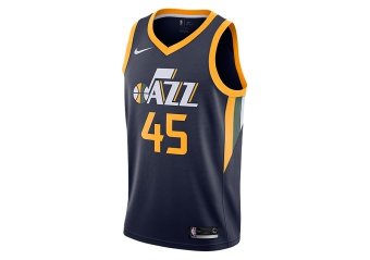 NIKE NBA UTAH JAZZ DONOVAN MITCHELL SWINGMAN ROAD JERSEY COLLEGE NAVY