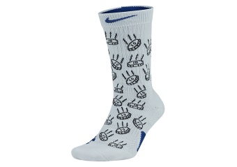 NIKE ELITE CREW - GFX 2 SOCKS WHITE