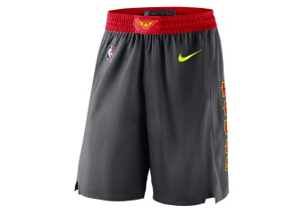 NIKE NBA ATLANTA HAWKS SWINGMAN ROAD SHORTS BLACK