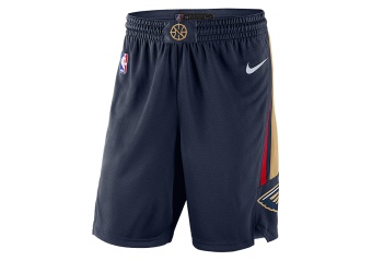 NIKE NBA NEW ORLEANS PELICANS SWINGMAN ROAD SHORTS COLLEGE NAVY