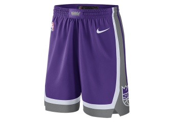 NIKE NBA SACRAMENTO KINGS SWINGMAN ROAD SHORTS FIELD PURPLE