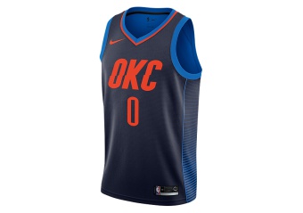 NIKE NBA OKLAHOMA CITY THUNDER RUSSEL WESTBROOK SWINGMAN JERSEY COLLEGE NAVY