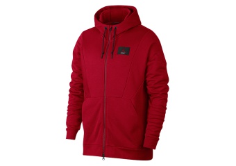 NIKE AIR JORDAN FLIGHT LOOP HOODIE GYM RED