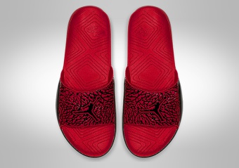 NIKE AIR JORDAN HYDRO 7 V2 BLACK GYM RED