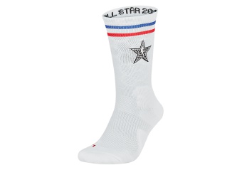 NIKE NBA ALL STAR ELITE CREW SOCKS WHITE