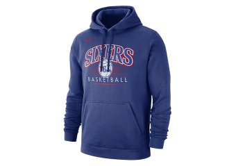 NIKE NBA PHILADELPHIA 76ERS CREST HOODY RUSH BLUE