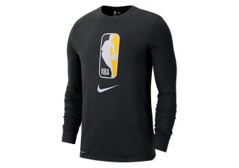 NIKE NBA TEAM 31 DRY LONG-SLEEVE TEE BLACK AMARILLO