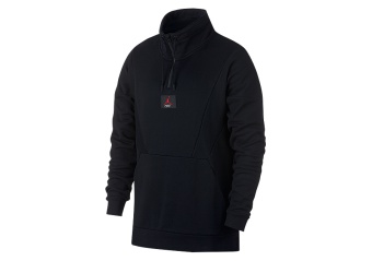 NIKE AIR JORDAN FLIGHT LOOP 1/4 ZIP BLACK
