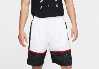 NIKE AIR JORDAN JUMPMAN GRAPHIC BASKETBALL SHORTS WHITE