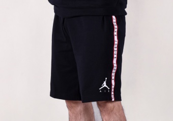 NIKE AIR JORDAN JUMPMAN AIR HBR FLEECE SHORTS BLACK