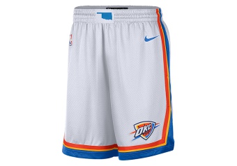 NIKE NBA OKLAHOMA CITY THUNDER HOME SWINGMAN SHORTS WHITE