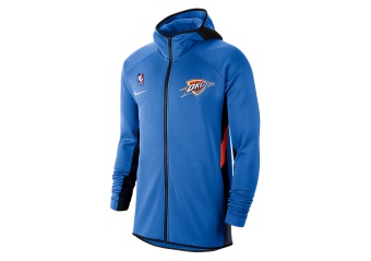NIKE NBA OKLAHOMA CITY THUNDER THERMAFLEX SHOWTIME HOODIE SIGNAL BLUE