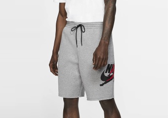 NIKE AIR JORDAN JUMPMAN CLASSICS SHORTS CARBON HEATHER